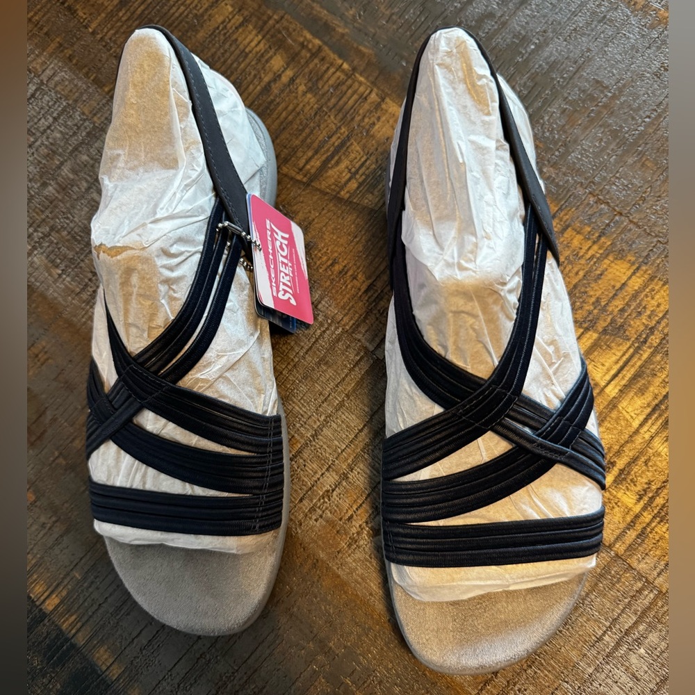 NWT Skechers Women's, Reggae Slim - Simply Stretch Sandals Size 7 Navy - Picture 12 of 15
